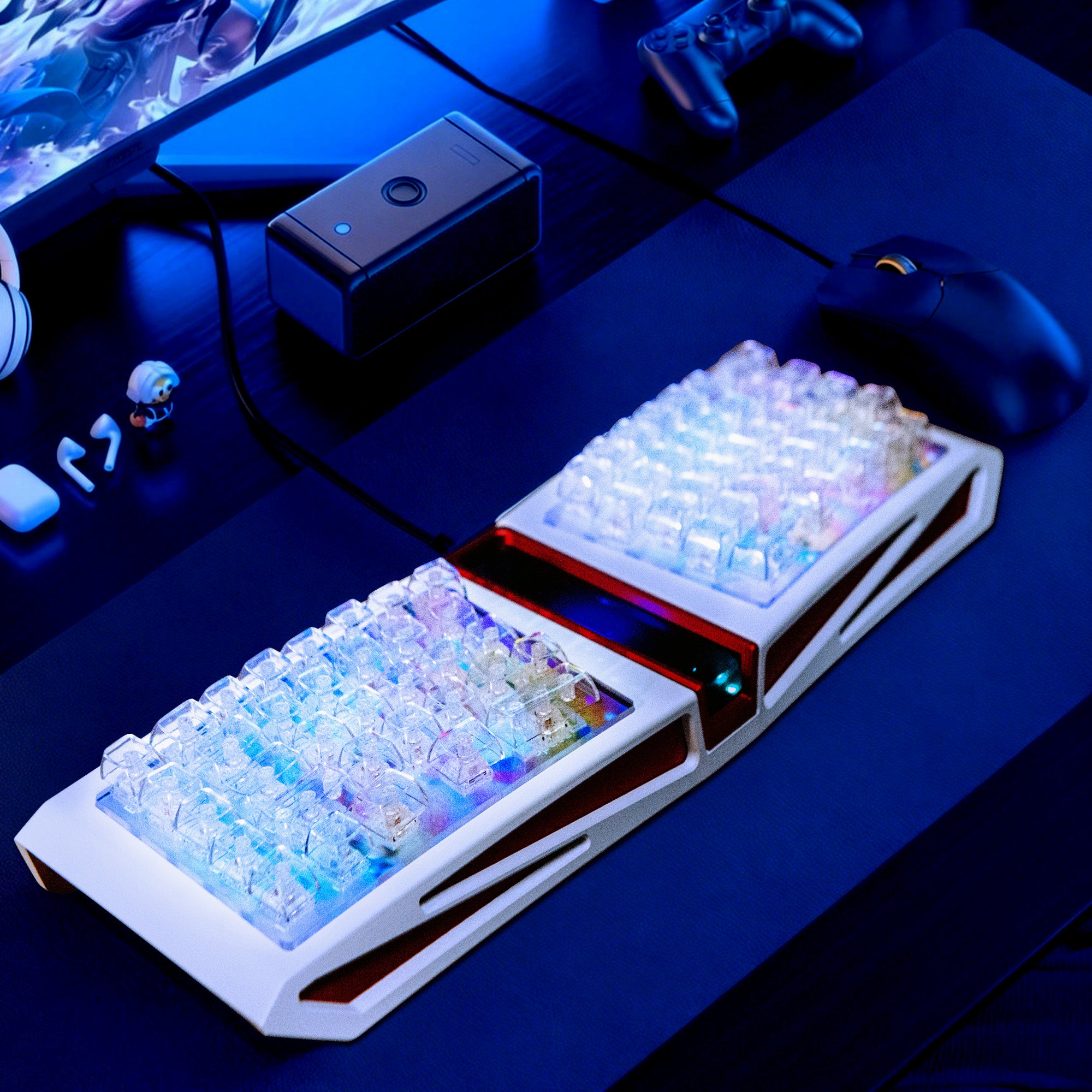 DS PIXEL PRO：Ergo Mag-axis Keyboard with IPS Display
