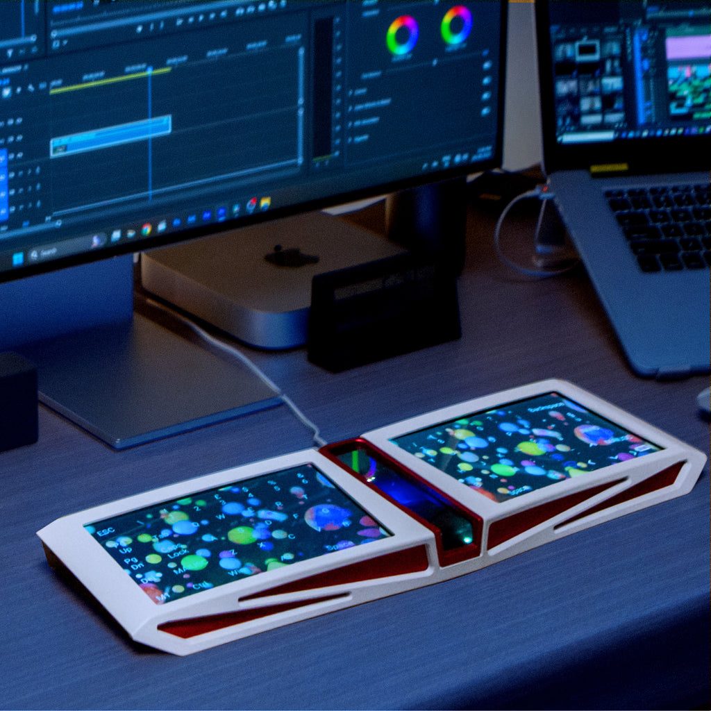DS PIXEL PRO：Ergo Mag-axis Keyboard with IPS Display